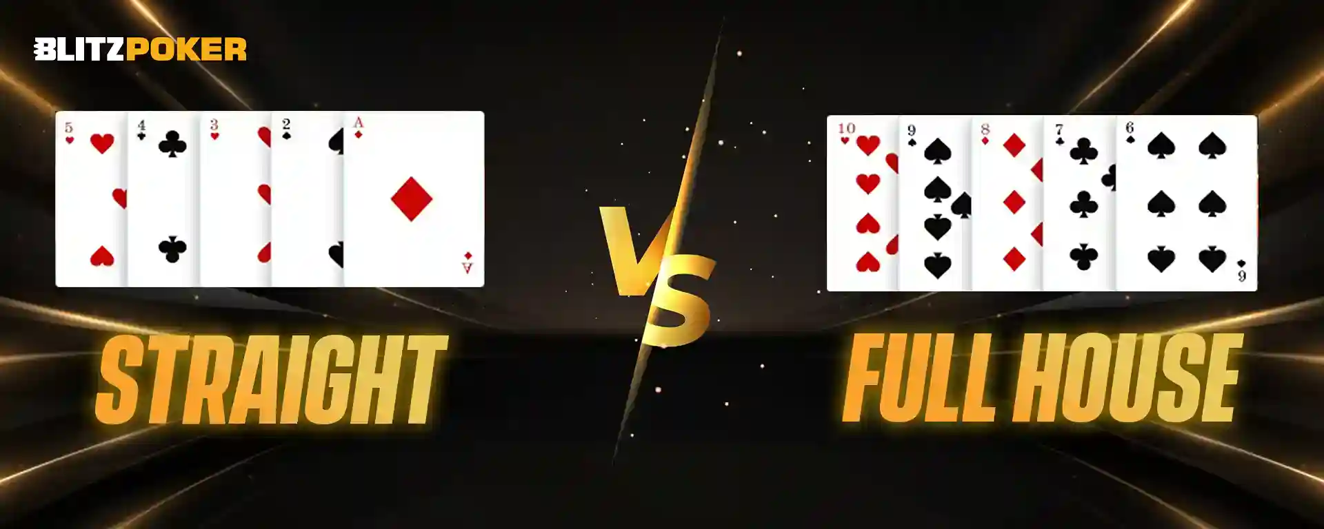 Straight vs Full House Poker